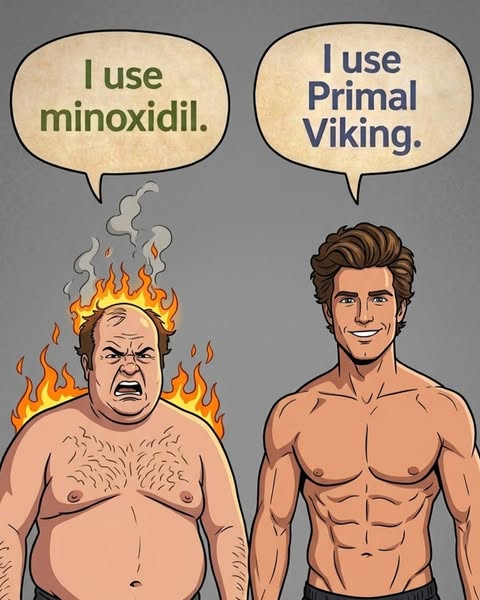 Primal Viking ad: If your gut isn’t healthy, your hair follicles may suffer first.
