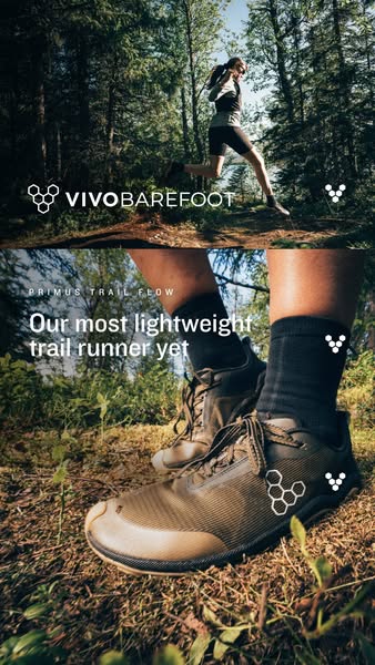 Vivobarefoot ad: Our barefoot trail icons, upgraded