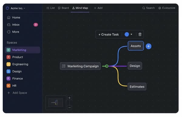 ClickUp ad: Visualize your next great idea with ClickUp