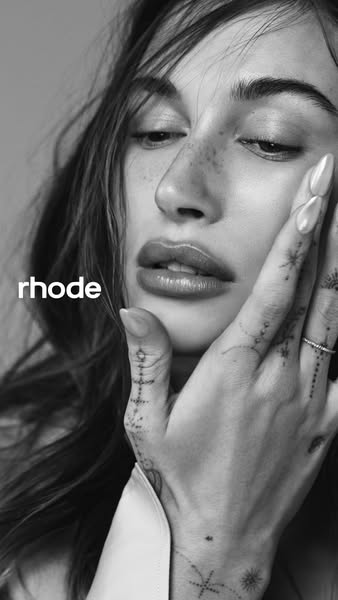 rhode ad: welcome to the world of rhode 🤍