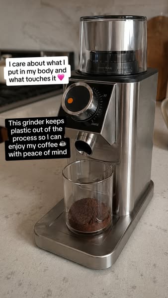 Simply Good Coffee ad: Plastic-Free grinding!