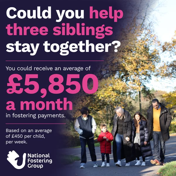 National Fostering Group ad: Could you foster siblings? 🏡