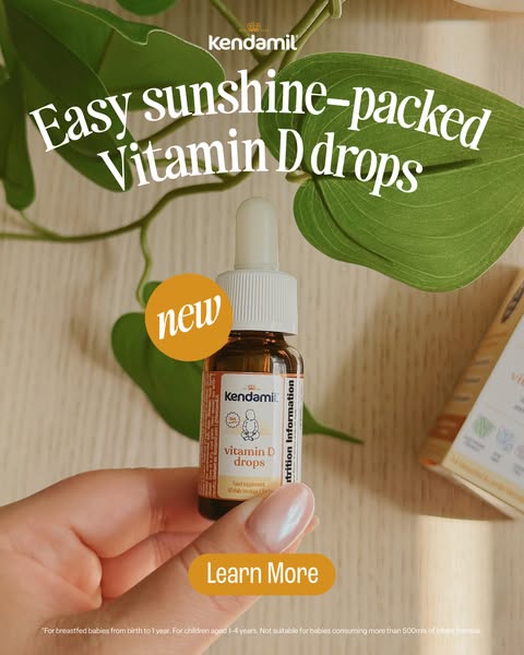 Kendamil ad: Sunshine Packed Drops