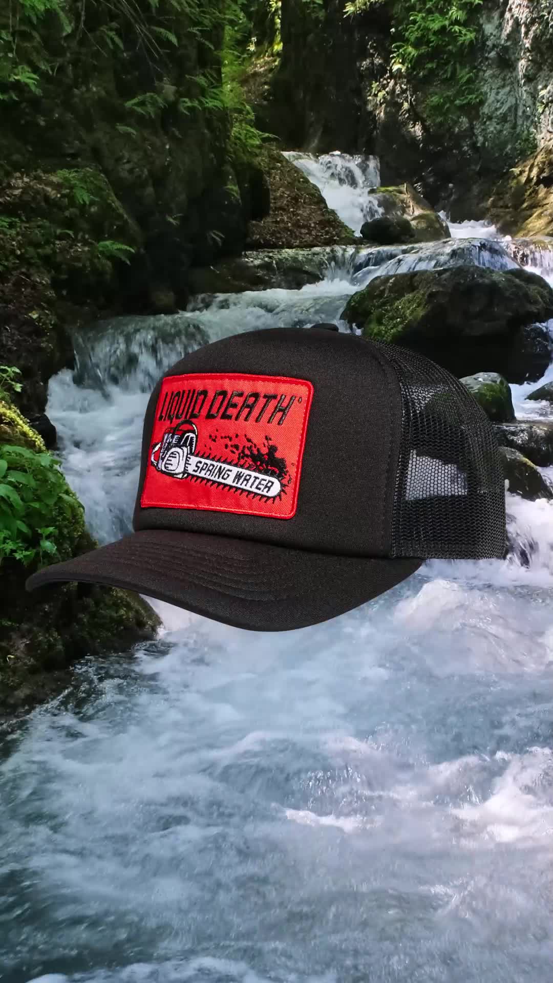 Liquid Death ad: Chainsaw Massacre Hat 🔥