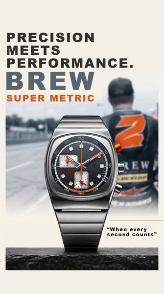 Brew ad: 1970s Race Inspired Watch
