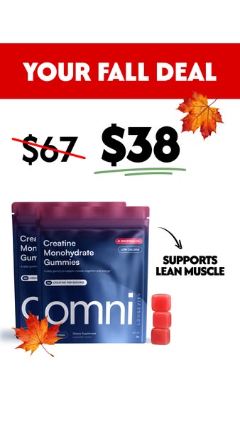 OMNI Longevity ad: Real Creatine - 43% OFF TODAY 👉
