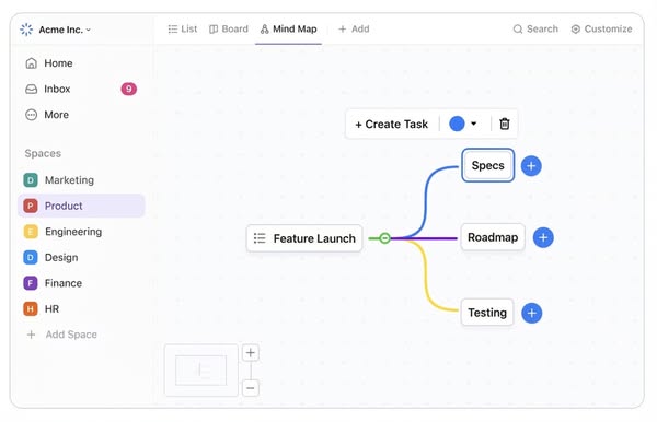 ClickUp ad: Visualize your next great idea with ClickUp
