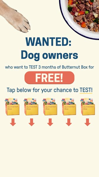 Butternut Box ad: 🐶Are you a dog owner?🐶