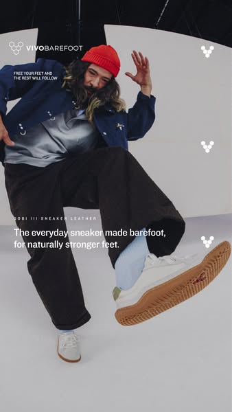 Vivobarefoot ad: Try them for 100 days