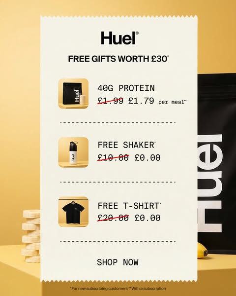 Huel ad: Breakfast Sorted in 60 Seconds