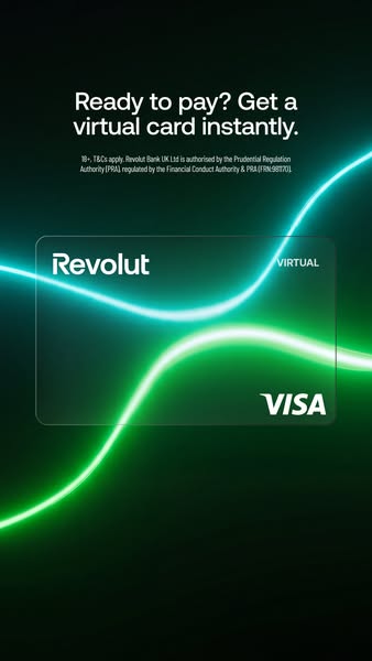 Revolut ad: Revolut is a financial super app. We’re transforming the way millions of people spend and save every day.