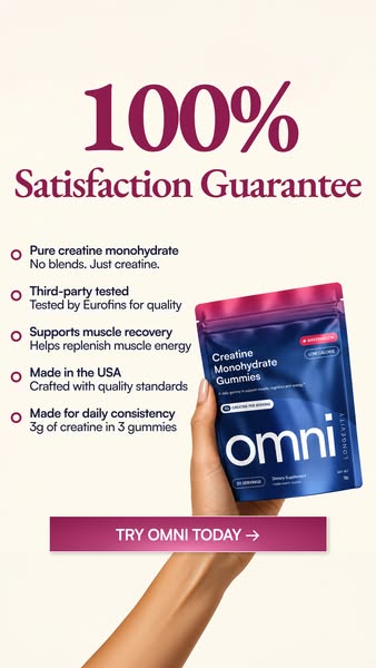 OMNI Longevity ad: Creatine Made Delicious 🍉 🍑