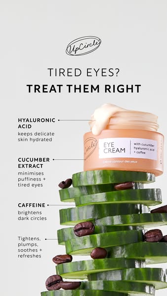 UpCircle ad: "My dark circles are gone for good"☕✨