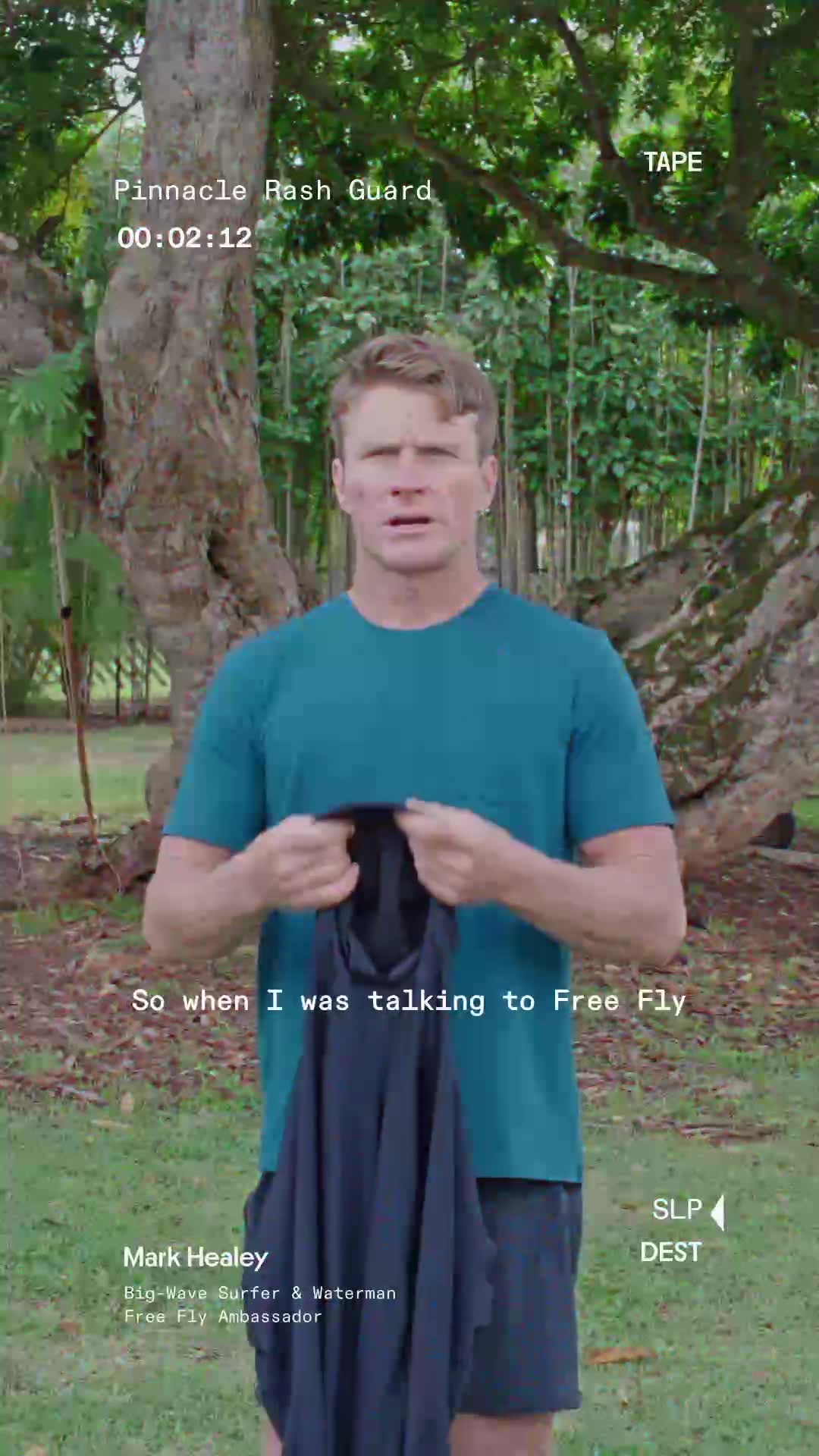 Free Fly Apparel ad: “Most rash guards actually give you a rash. Not this one. I wore this nonstop—surfing eight hours a day for six days straight—and didn’t get