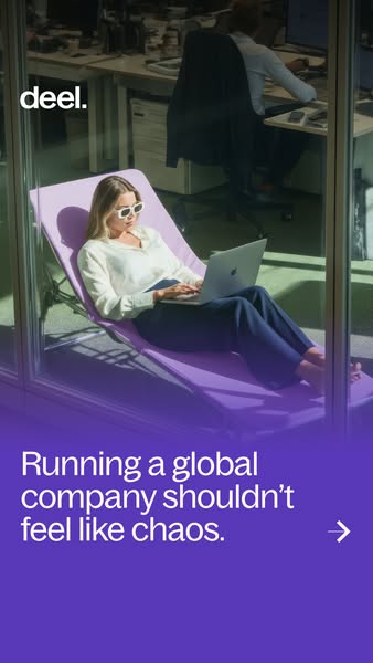 Deel ad: Deel makes people operations feel...operational.