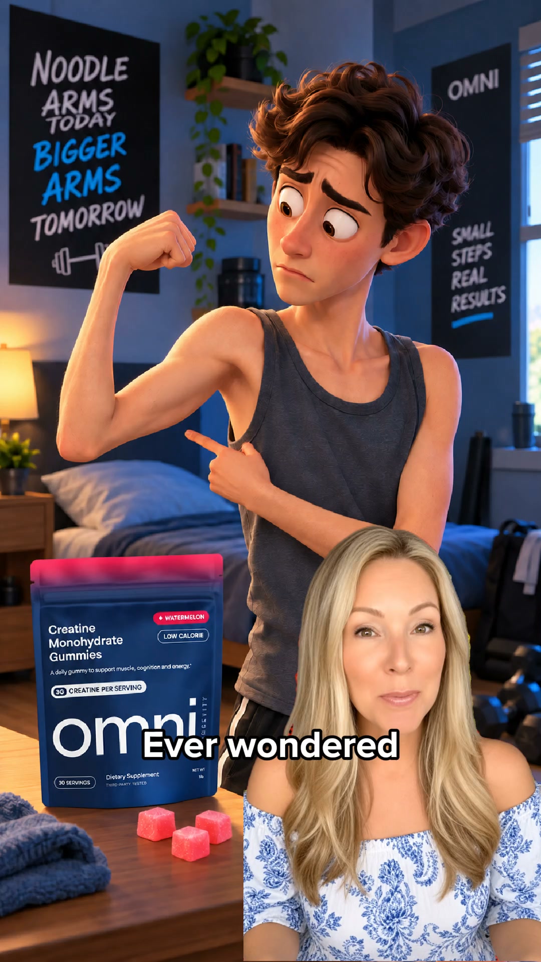 OMNI Longevity ad: Noodle Arms? Try This First