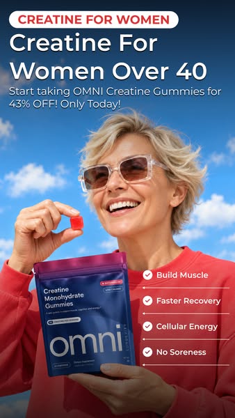 OMNI Longevity ad: Creatine Made Delicious 🍉 🍑