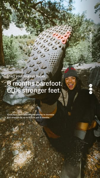 Vivobarefoot ad: Start your barefoot journey today