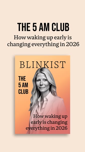 Blinkist ad: Thousands swear by the morning routine in The 5 AM Club book. I gave it a go to see what all the fuss was about.