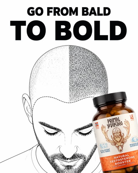 Primal Viking ad: If your gut isn’t healthy, your hair follicles may suffer first.