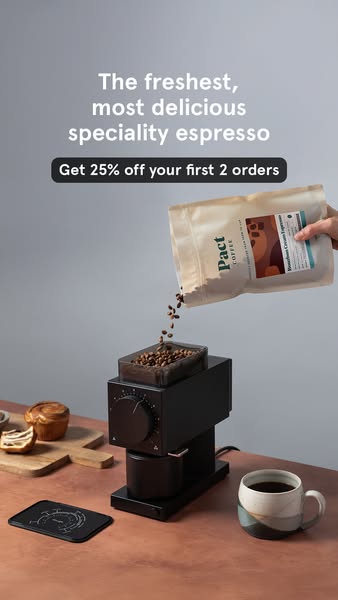 Pact Coffee ad: Freshly roasted to order ☕