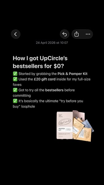 UpCircle ad: Try it before you buy the full size 👉