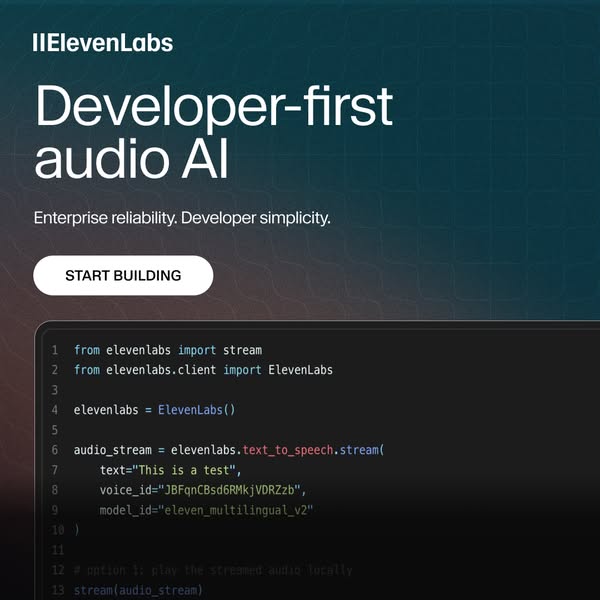 ElevenLabs ad: Audio AI Without the Friction