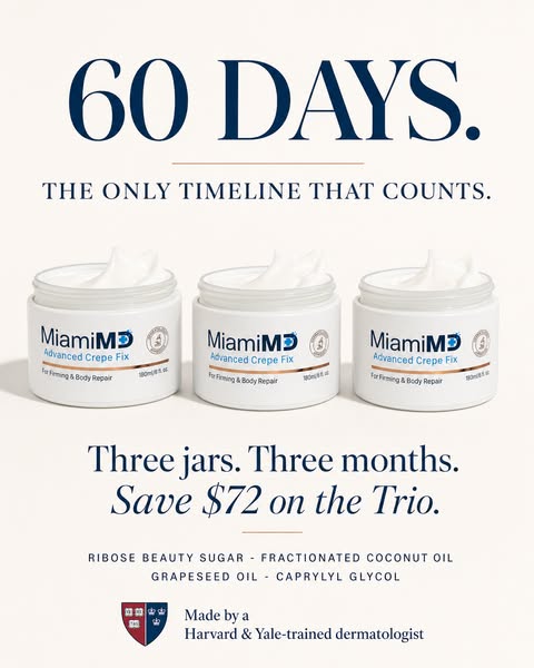 Miami MD ad: Smooth Away Crepey Skin - Try It Risk-Free!