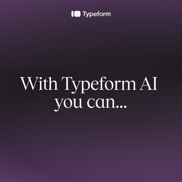 Typeform ad: Try Typeform AI