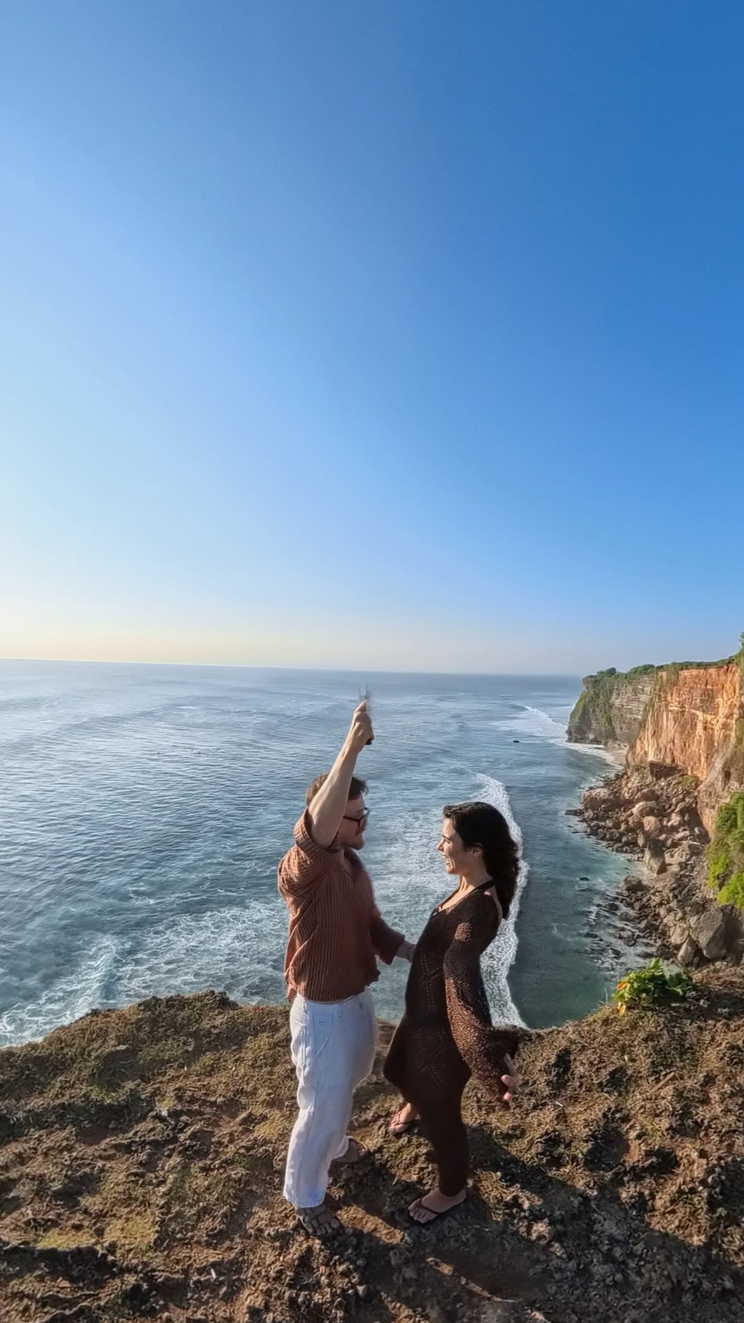 Insta360 ad: Nothing hits like traveling with your loml ❤️ Having way too much fun with our @insta360 X5 Bullet Time Bundle 🤳✨ Get yours via the link in