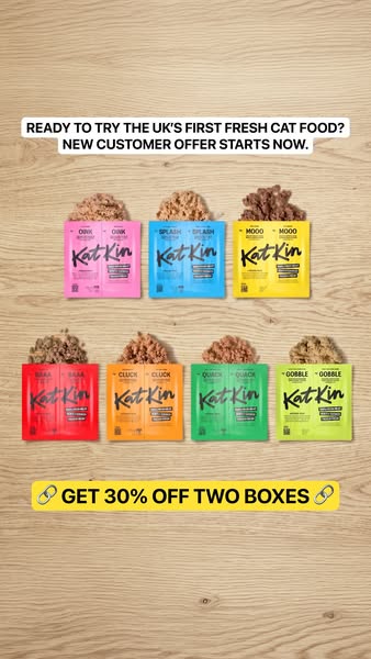 KatKin ad: 100% fresh meat for healthy cats